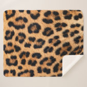 Couverture Sherpa Texture d'impression de Cheetah (Devant (Horizontal))
