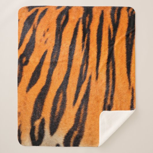 Couverture Sherpa Texture d'impression de tigre (Devant)