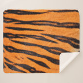 Couverture Sherpa Texture d'impression de tigre (Devant (Horizontal))