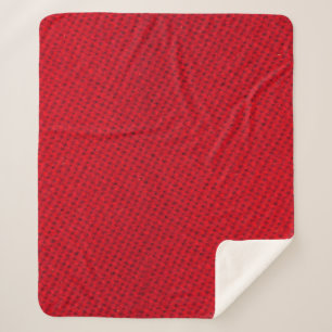 Couverture Sherpa Texture dynamique de tissu rouge