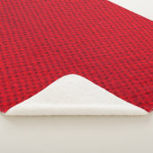 Couverture Sherpa Texture dynamique de tissu rouge (3/4)
