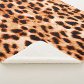 Couverture Sherpa texture Empreinte de léopard (3/4)