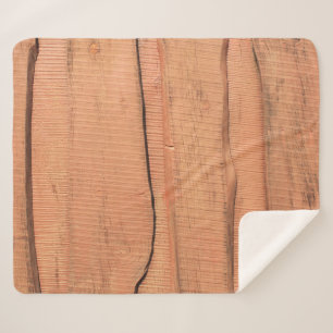 Couverture Sherpa Texture en bois