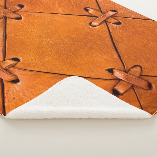 Couverture Sherpa Texture en cuir. (3/4)