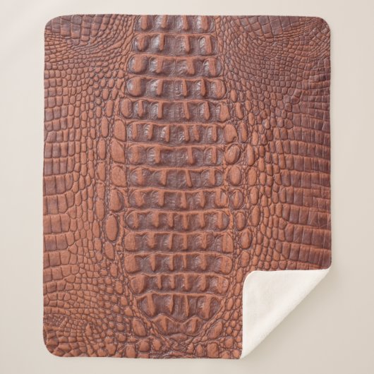 Couverture Sherpa texture en cuir Brown fond abstrait, vieilli, anim (Devant)