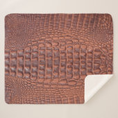 Couverture Sherpa texture en cuir Brown fond abstrait, vieilli, anim (Devant (Horizontal))