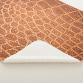 Couverture Sherpa texture en cuir Brown pour arrière - plan (3/4)