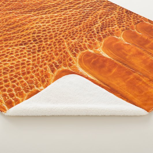 Couverture Sherpa Texture en cuir d'autruche (3/4)