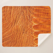 Couverture Sherpa Texture en cuir d'autruche (Devant (Horizontal))