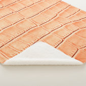 Couverture Sherpa Texture en cuir de crocodile brun clair (3/4)