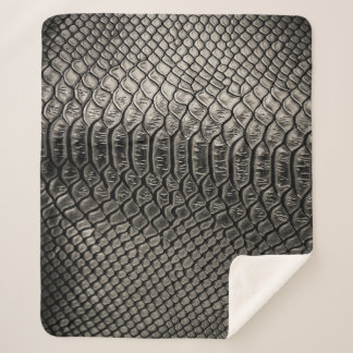 Couverture Sherpa Texture en cuir noir, utilisation arrière - plan.