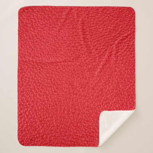 Couverture Sherpa Texture en cuir rouge (Devant)
