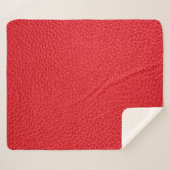 Couverture Sherpa Texture en cuir rouge (Devant (Horizontal))