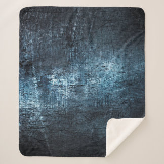 Couverture Sherpa Texture métal gris bleu arrière - plan