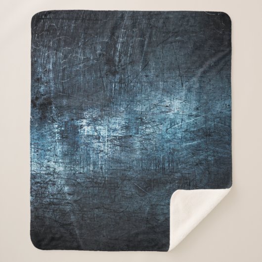 Couverture Sherpa Texture métal gris bleu arrière - plan (Devant)