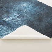 Couverture Sherpa Texture métal gris bleu arrière - plan (3/4)