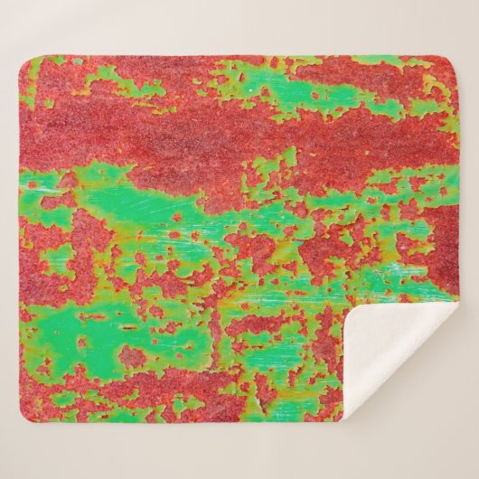 Couverture Sherpa Texture métallique avec égratignures et fissures e (Devant (Horizontal))