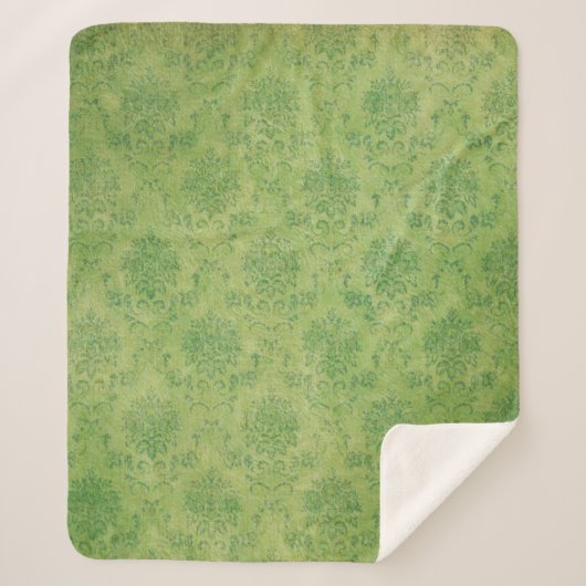 Couverture Sherpa texture modèle verte Arrière - plan (Devant)