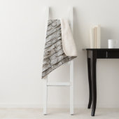 Couverture Sherpa texture motif de mur de briques blanches (En situation)