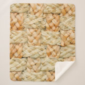 Couverture Sherpa texture naturelle de paille (Devant)