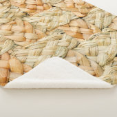 Couverture Sherpa texture naturelle de paille (3/4)