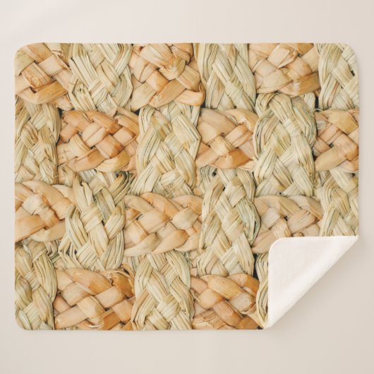 Couverture Sherpa texture naturelle de paille (Devant (Horizontal))