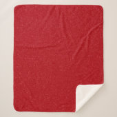 Couverture Sherpa Texture Rouge Tomate – Personnal (Devant)