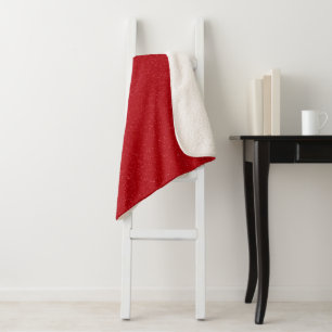 Couverture Sherpa Texture Rouge Tomate – Personnal