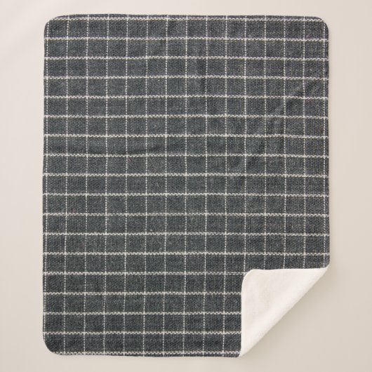 Couverture Sherpa texture tartane (Devant)