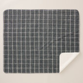 Couverture Sherpa texture tartane (Devant (Horizontal))