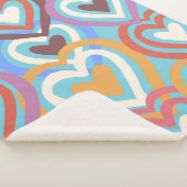 Couverture Sherpa Texture transparente avec des coeurs drôles (3/4)