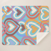 Couverture Sherpa Texture transparente avec des coeurs drôles (Devant (Horizontal))