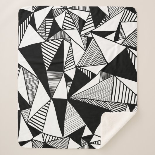 Couverture Sherpa Texture transparente avec triangles, mosaïque sans (Devant)