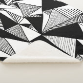 Couverture Sherpa Texture transparente avec triangles, mosaïque sans (3/4)