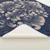 Couverture Sherpa Texture victorienne sans joint Damas classique (3/4)