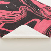 Couverture Sherpa Textures de papier rouge en marbre sur blanc ba (3/4)
