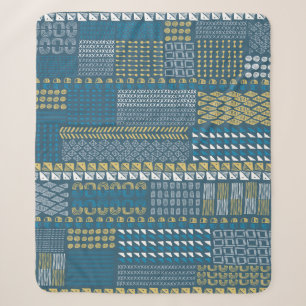 Couverture Sherpa Textures et formes dessinées à la main motif Vinta