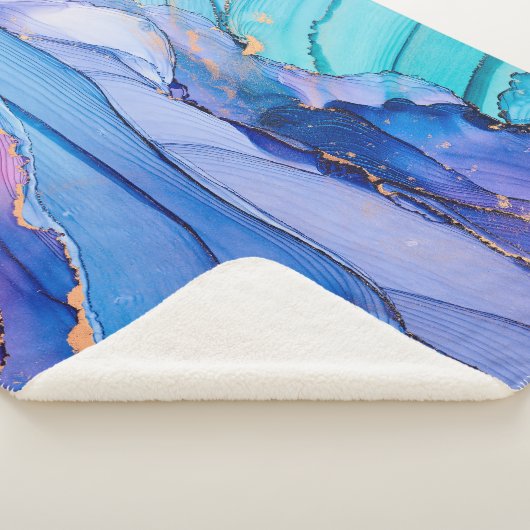 Couverture Sherpa Textures fluides, art abstrait de luxe. (3/4)