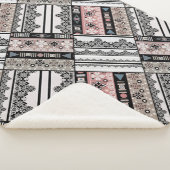 Couverture Sherpa Thaillow Tribal ethno traditionnel géométrique (3/4)