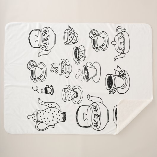 Couverture Sherpa Thé (Devant (Horizontal))