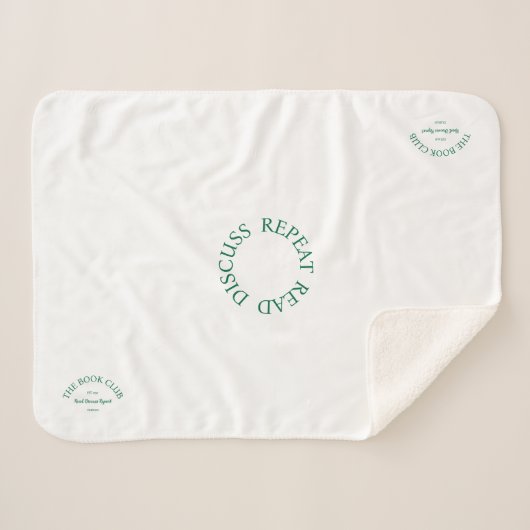 Couverture Sherpa The Book Club Green Crest Lire Discuter Répéter (Devant (Horizontal))