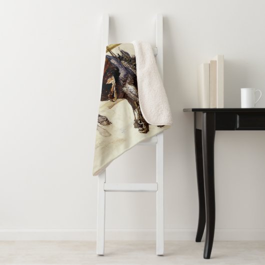 Couverture Sherpa "The Bucking Bronco" Par NC Wyeth (En situation)