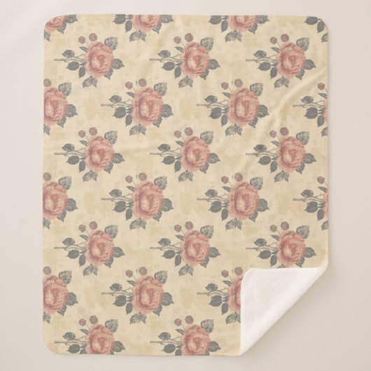 Couverture Sherpa The essence of blooming grace pattern (Devant)