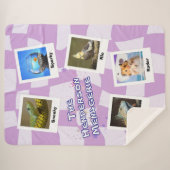 Couverture Sherpa The Family Menagerie – Custom 5-Pet Photo Design (Devant (Horizontal))