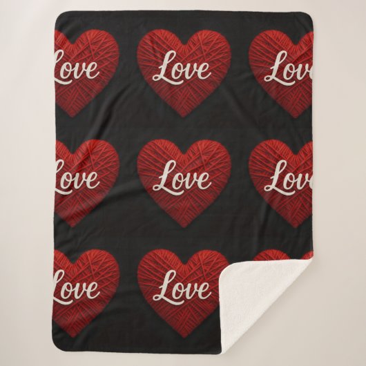 Couverture Sherpa "The Greatest of These" Sherpa Yarn Look Blanket (Devant)