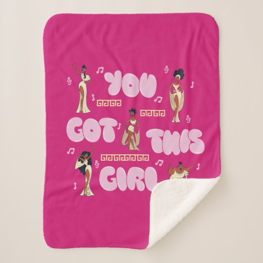 Couverture Sherpa The Muses - You Got This Girl Sherpa Blanket (Devant)