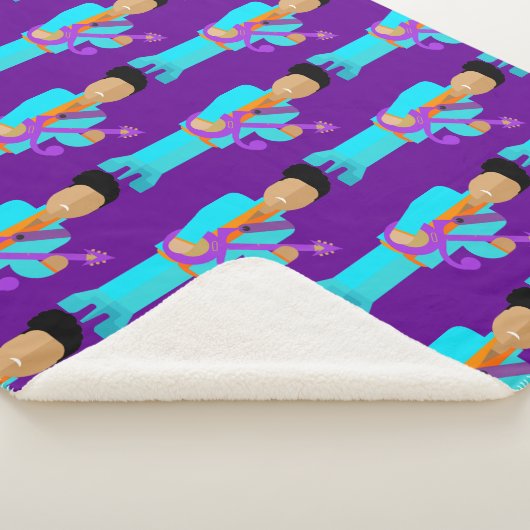 Couverture Sherpa The Purple Pixie – Patterned Sherpa Blanket (3/4)