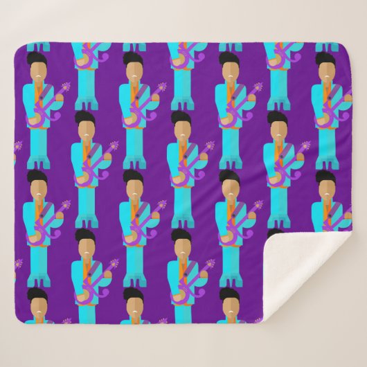 Couverture Sherpa The Purple Pixie – Patterned Sherpa Blanket (Devant (Horizontal))