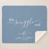 Couverture Sherpa The Snuggle is Real Two Hearts Scripty (Devant (Horizontal))