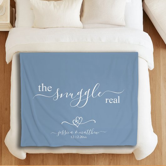 Couverture Sherpa The Snuggle is Real Two Hearts Scripty